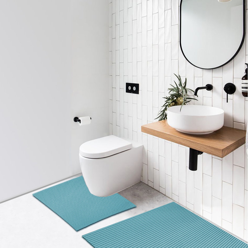 Tapis de bain Falkirk, Bleu clair