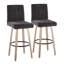 Tabourets de bar à hauteur fixe de 30 po Harrison avec pieds en bois courbé et repose-pieds rond-132790694-132790696