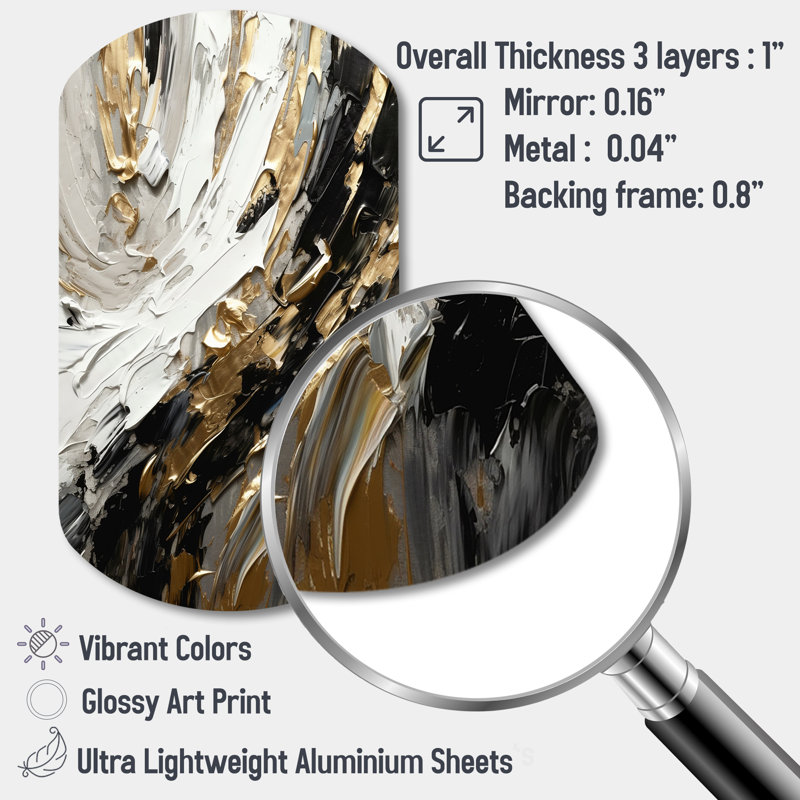 Malec - Art abstrait cylindrique asymétrique en métal, H 43 po x l 23 po