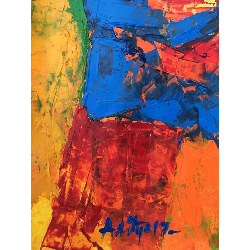 Loving Couple | Acrylic On Paper For Wall Décor | By Aditya Dev