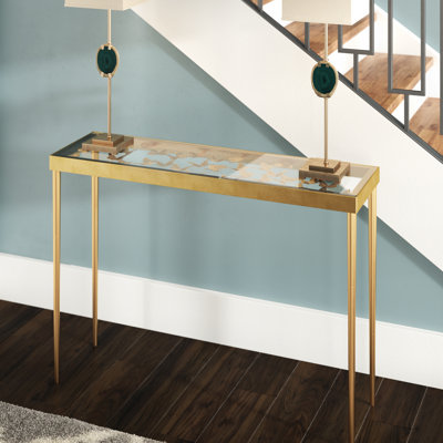 Chalanda 42'' Glass Top Console Table