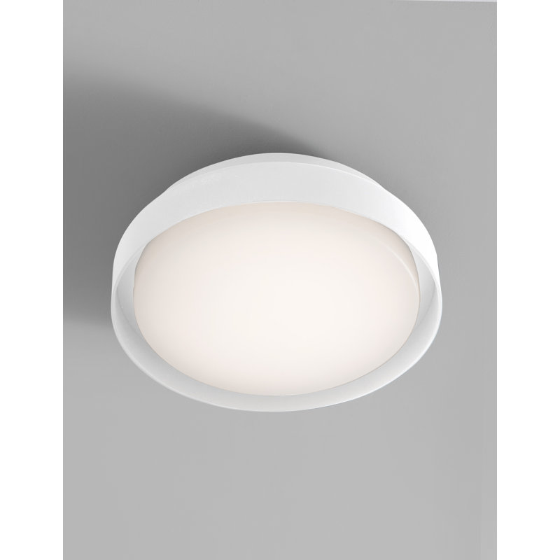 Haversham LED Outdoor Flush Mount, White