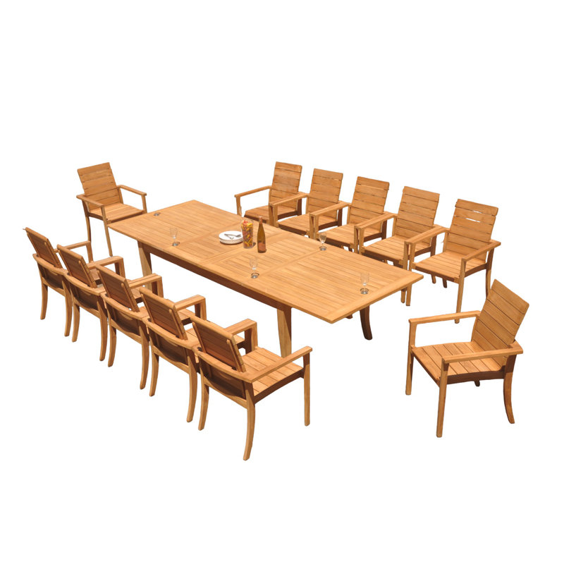 Algrave Outdoor 13 - Piece Teak Dining Set