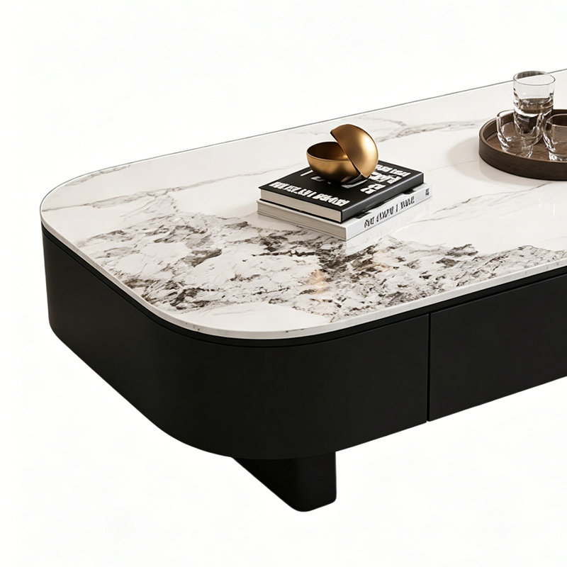 Brocka, White/Gray, 15.74" H x 47.24" L x 23.62" W, Marble