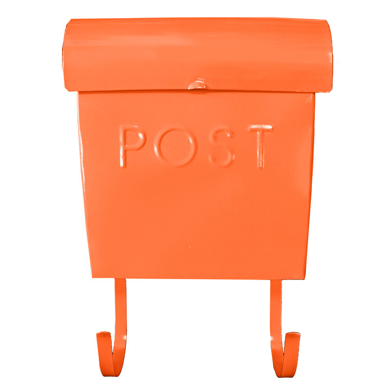 Boîte aux lettres murale en aluminium Euro 11 po x 12 po, Orange clémentine