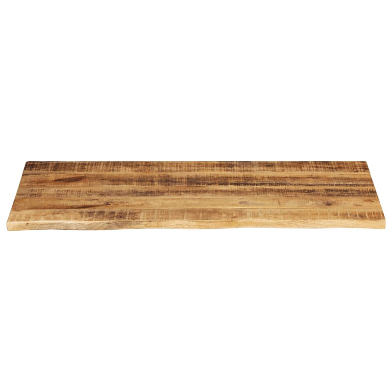  Table Top 100X80x3.8 Cm Solid Wood Rough Mango, Ancient Brown, 3.8cm H x 110cm W x 60cm D