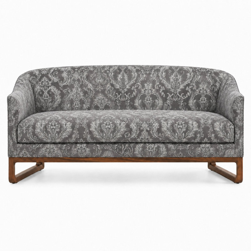 Damask Velvet | Beatrice Fabric, Charcoal
