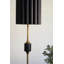  Lampe de table or antique avec abat-jour en métal noir cannelé - hauteur de 36 pouces - éclairage décoratif moderne