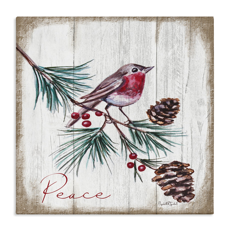 «Rustic Bird» par Elizabeth Tyndall, H 17 po x l 17 po