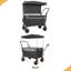Chariot pliant multifonctionnel à roulettes avec poignée rotative et auvent, roues tout-terrain et freins 7 po x 4 po, capacité de charge: 480 lb-124615103