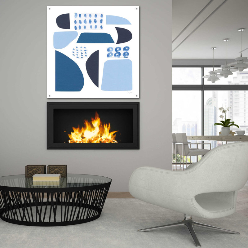 Art mural en verre épique «Cozy Cottage II» par Courtney Prahl, H 36 po x l 36 po x P 0,2 po