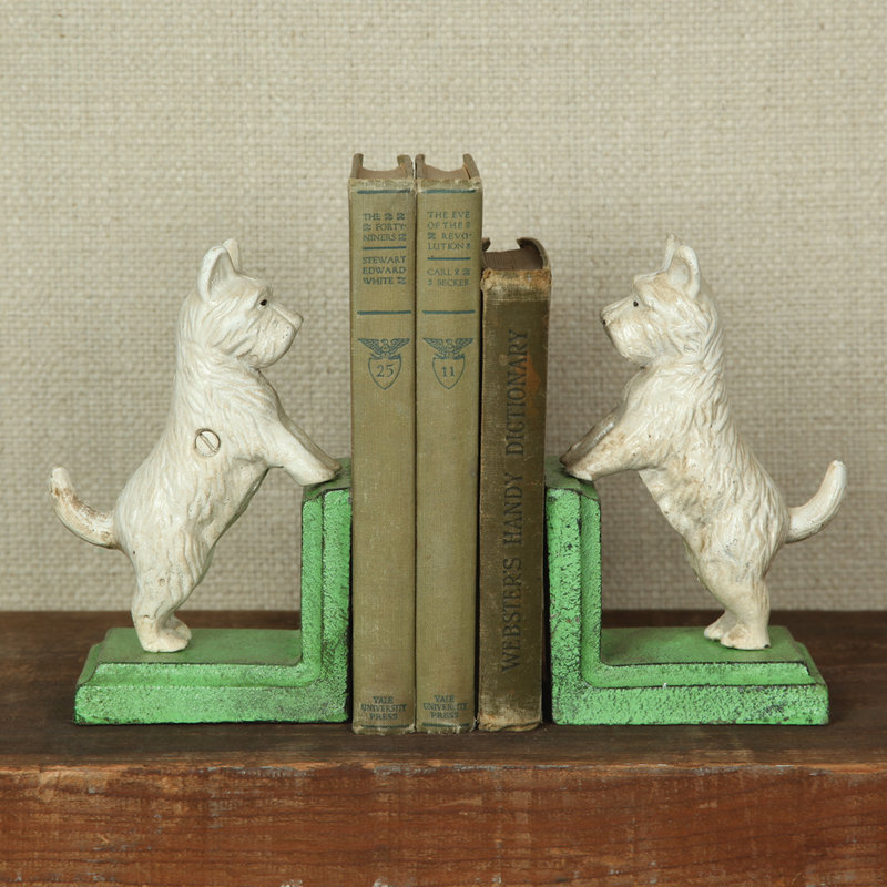 Serre-livres westie debout