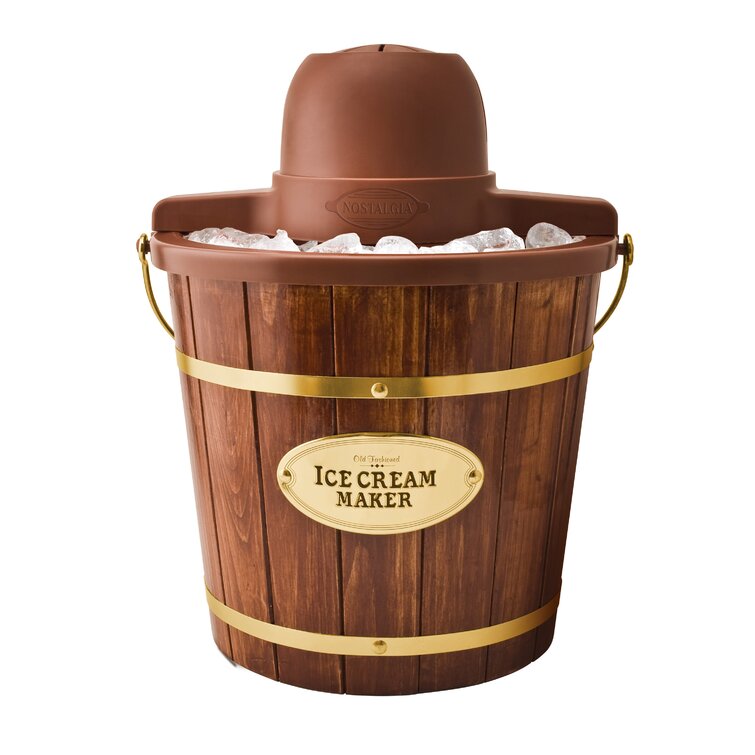 Nostalgia Wood Bucket 4-Qt. Ice Cream Maker