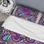 Cachemire floral mauve - Ensemble de housse de couette abstrait - Microfibre de polyester-14925260