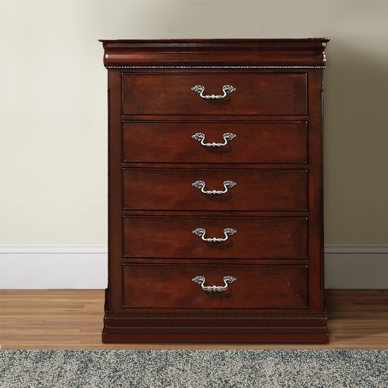 Eivor Solid Wood 38'' W 5 - Drawer Dresser