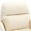 Fauteuil de bureau en similicuir blanc, base noire, réglable en hauteur, convenant à une table de bureau et autres environnements-383849812