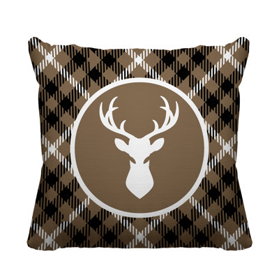 Coussin décoratif intérieur / extérieur Tartan Reindeer