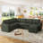 Abramson U-Shaped Corduroy Modular Sofa Bed with Storage-948214303