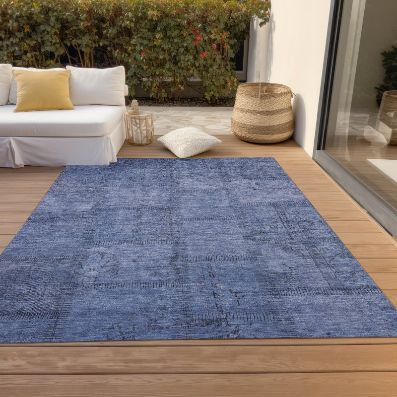 Refat Patchwork Indoor / Outdoor Rug, Rectangle 9' x 12'