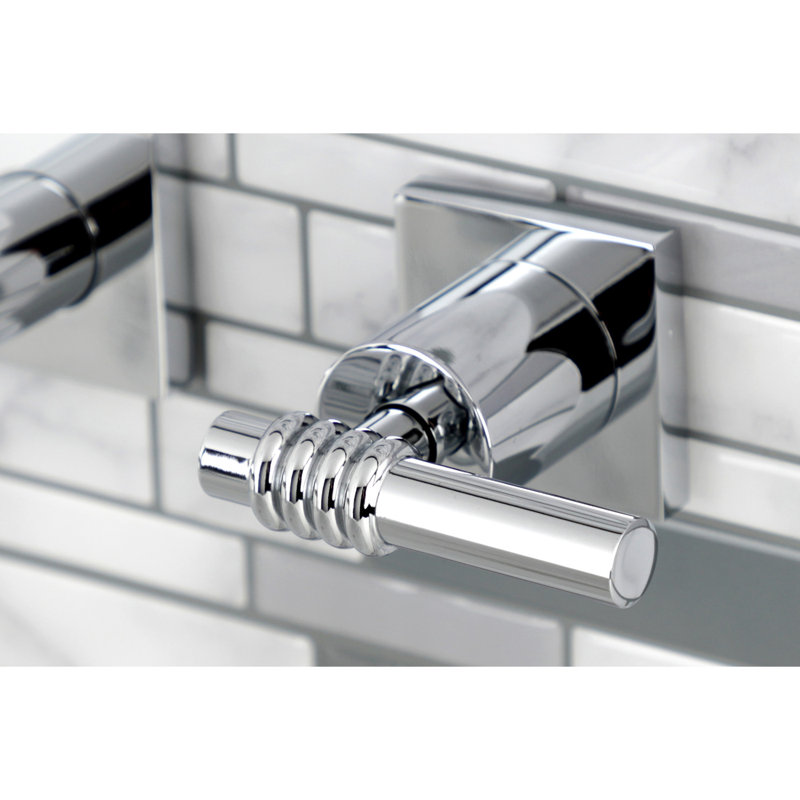 Robinet de salle de bain mural Concord, Noir mat, Levier Tilde