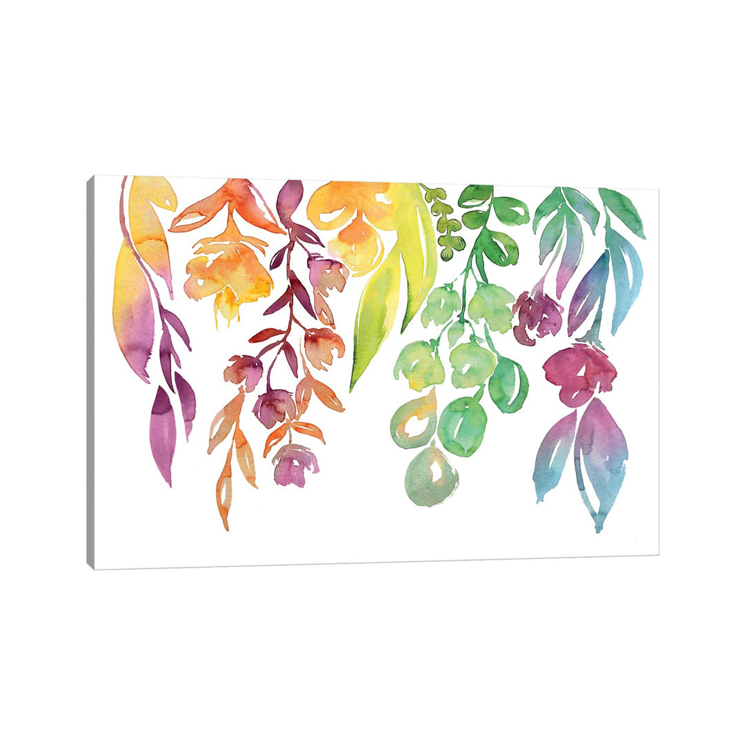 Colorful Loose Florals von Blursbyai - Gallery-Wrapped Canvas Giclée