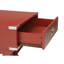Bureau moderne rouge avec base en métal et coins fonctionnels avec tiroirs-1714468969