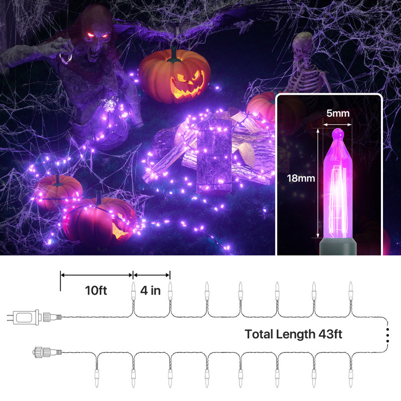 Outdoor 516'' Plug-in Mini String Light