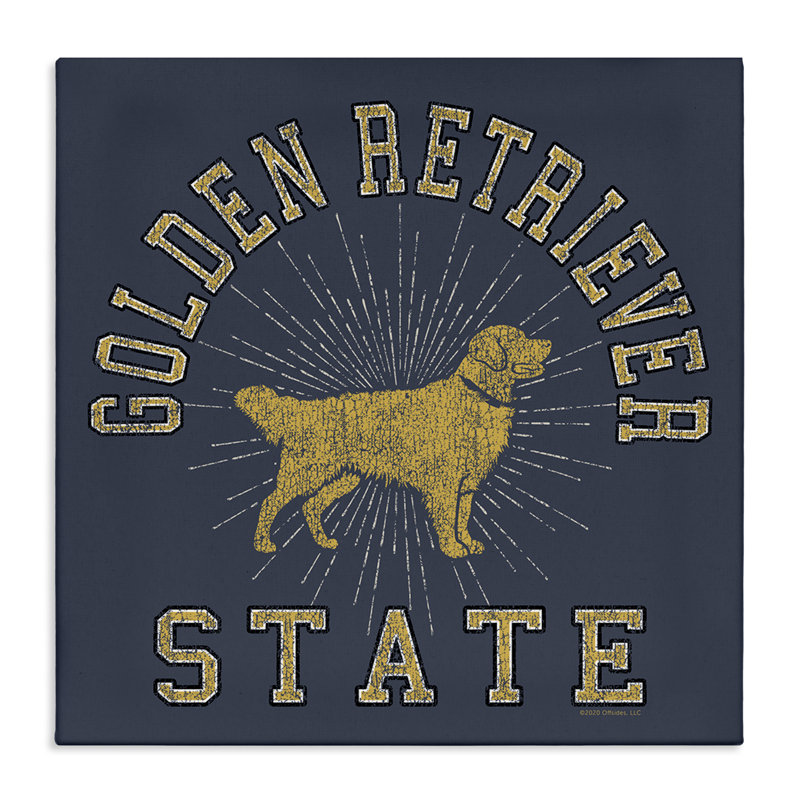 Art mural Golden Retriever State par Spirit Animals / Life Is High, H 30 po x l 30 po