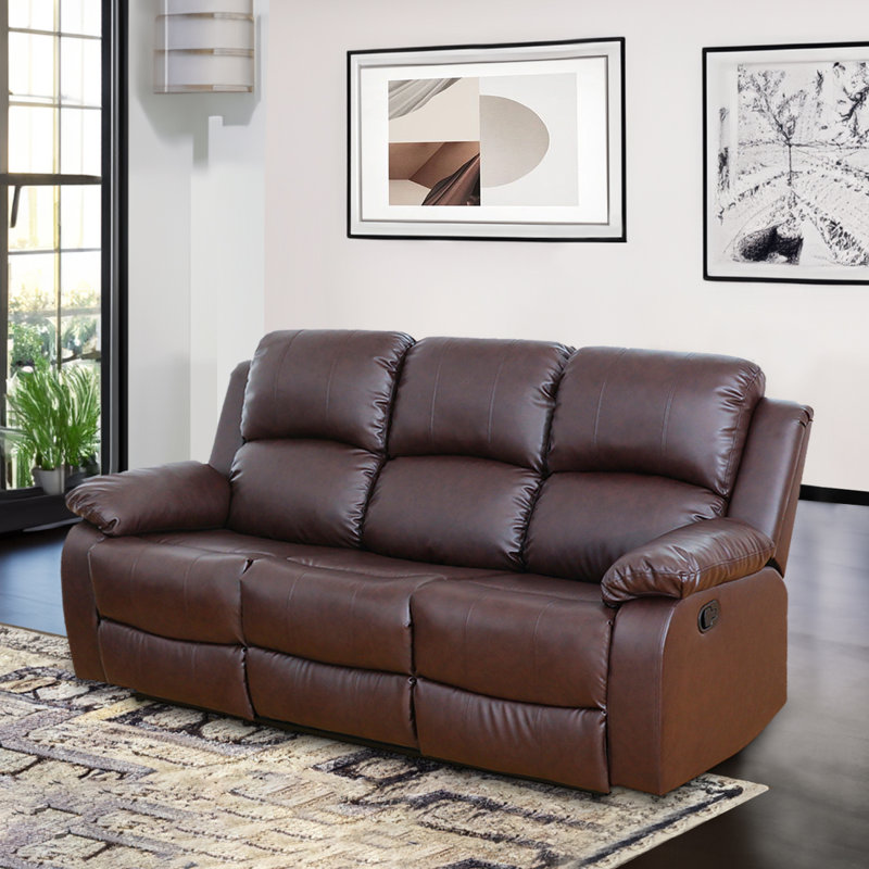 Recliner, Brown Faux Leather