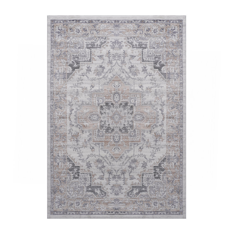 Ivory/Beige/Oriental Non-Shedding Living Room Bedroom Dining Home Office Stylish And Stain Resistant Area Rug