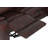 L-Shape Manual Recliners Sectional Brown corner Faux Leather Sofa 3-Piece Couch Set  for Living Room-1276390957