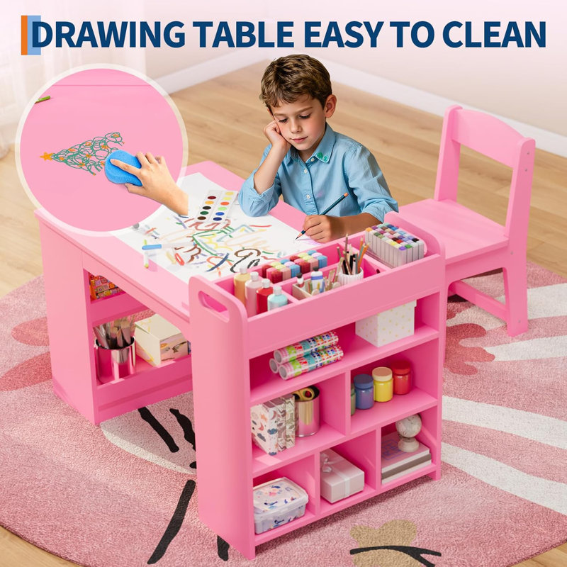 Kids and Chair Set, Pink