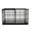 Cage pour chien 61 po en acier au carbone robuste, conception moderne, bonne circulation de l'air, livrée avec un tapis