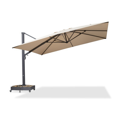Shameen 156" Square Cantilever Umbrella Without Base,Beige
