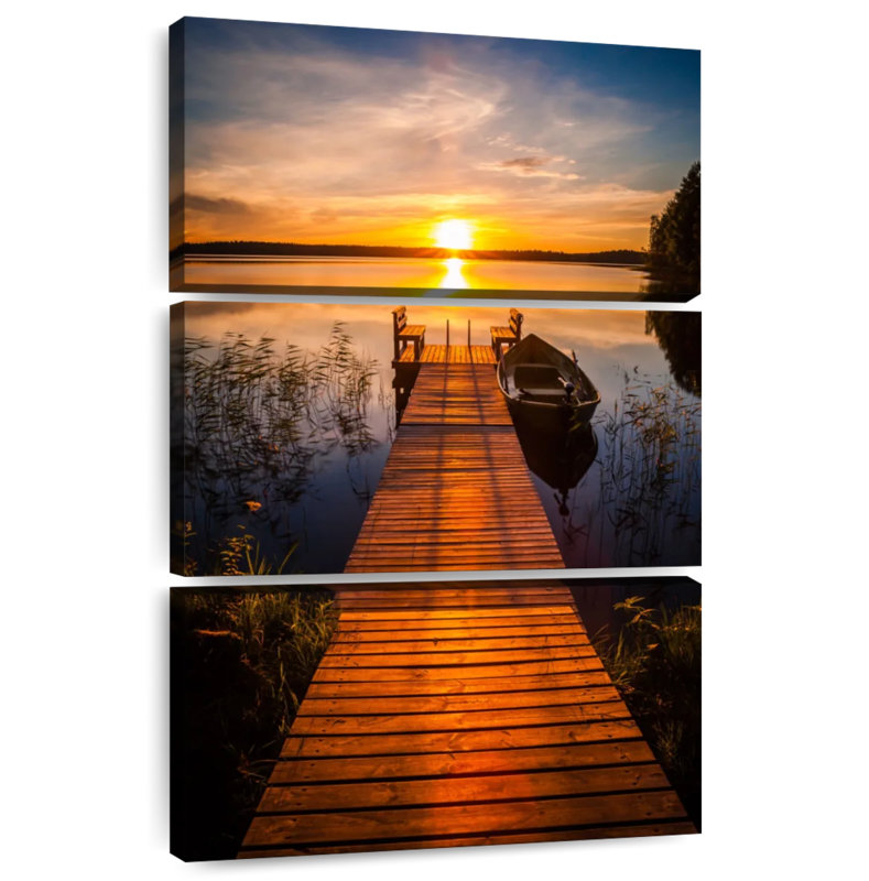 Aletra Finland Sunset Dock, 74" H x 48" W