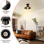 2-Pack Industrial Semi Flush Mount Ceiling Lights, Matte Black Farmhouse Light Fixtures, Close To Ceiling Lights, Hallway E26 Base, Bulb Not Included