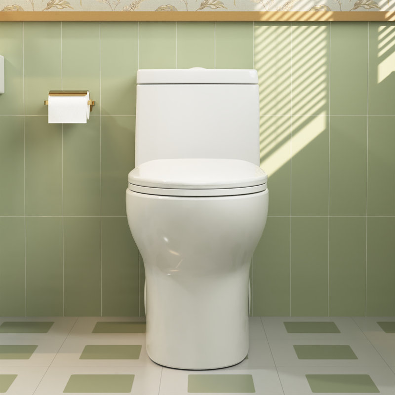 Toilette de salle de bain Ally, 12, Blanc / blanc