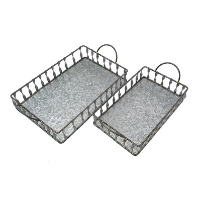 Hidevale Metal Tray - Set of 2