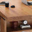 Bureau de direction rectangulaire en bois massif Burlywood-444871489