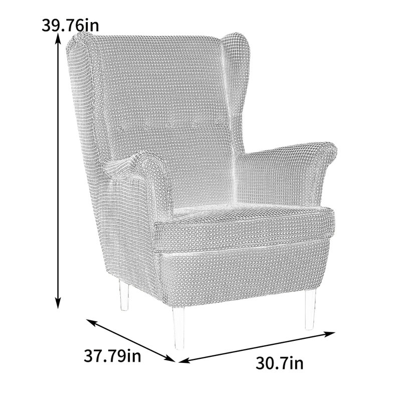 Fauteuil inclinable tapissier modèleski, Mélange de polyester noir / blanc modèleski