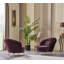 Canapé et fauteuil d'appoint Kankia, bourgogne-678294111