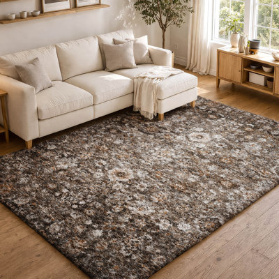 Tapis oriental à poils longs de qualité supérieure lavable à la machine ADS651