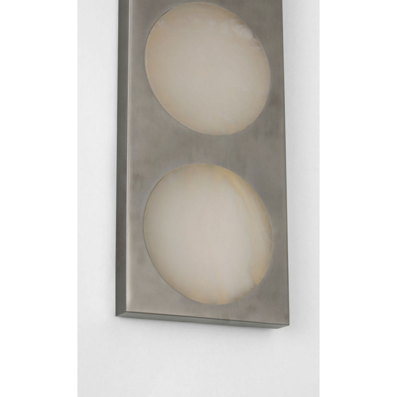 Dichotomy Sconce with Alabaster, 18" H x 4.5" W x 0.75" D, Pewter, 4 Lights