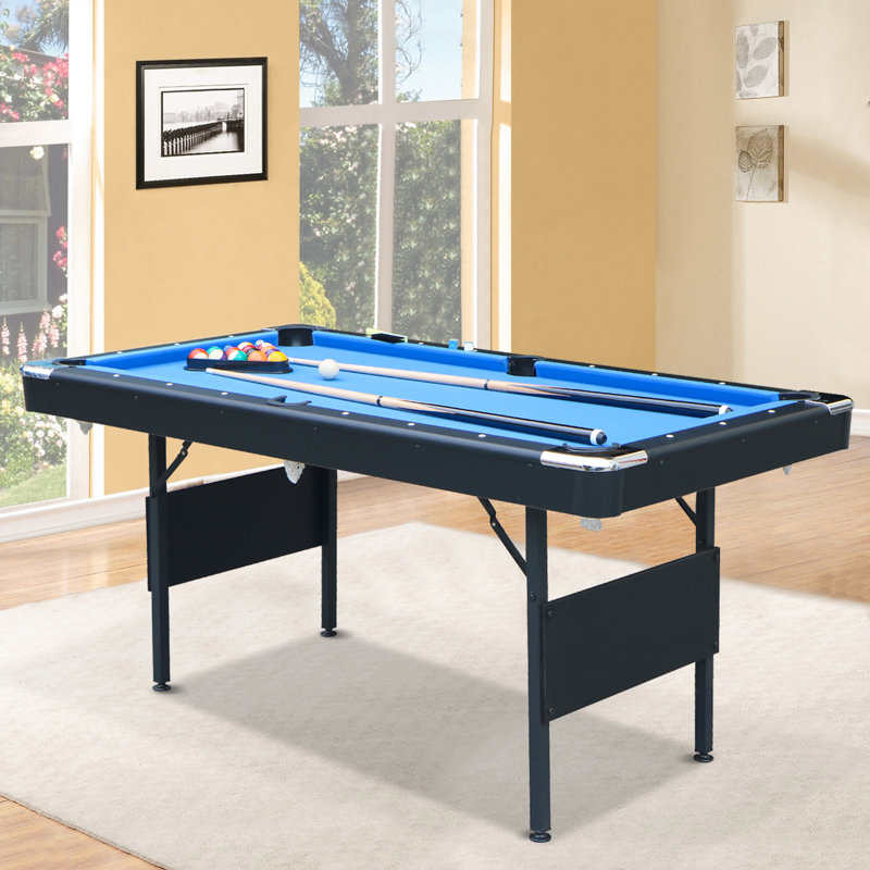 65.75" Table Pool, Football Table,game Table, Multifunctional Portable Folding Billiard And Game Table For Kids And Families
