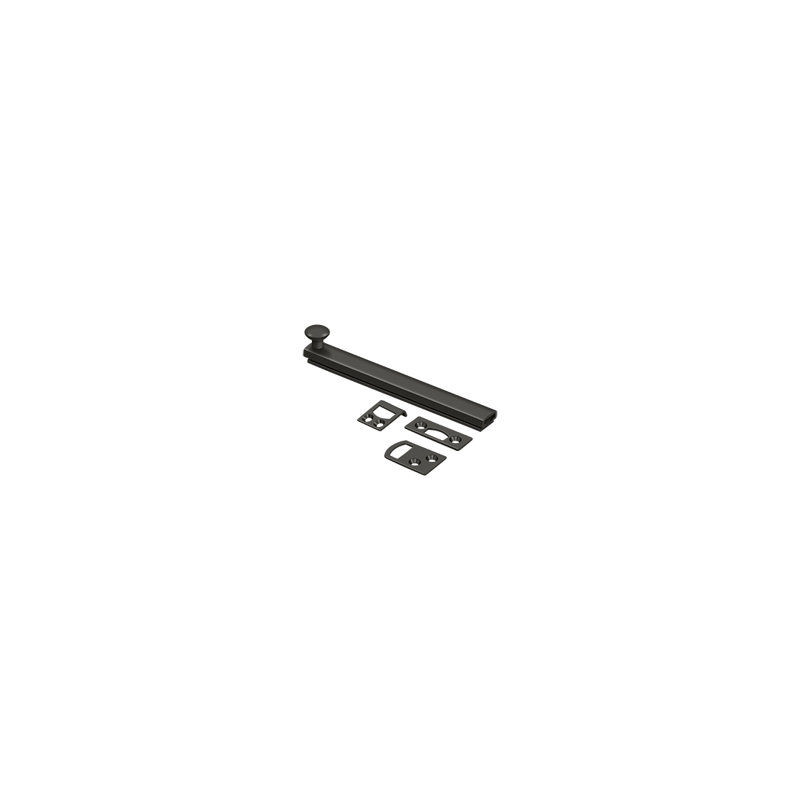 Brass Latch/Catch/Bolt, Oil-Rubbed Bronze, 1.9375" H x 6" W x 1.5625" D