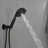 Single Handle 2-Spray Shower Faucet Set 1.8 GPM With Valve Dual Function Handheld Shower Head In Matte Black