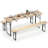 70" 3-Piece Folding Picnic Table with Benches for 6,Fir Wood&Metal Frame for Patio
