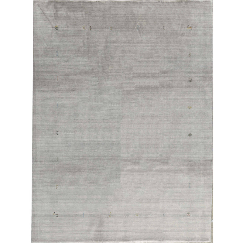 Hand-Knotted High-Quality Gray Area Rug