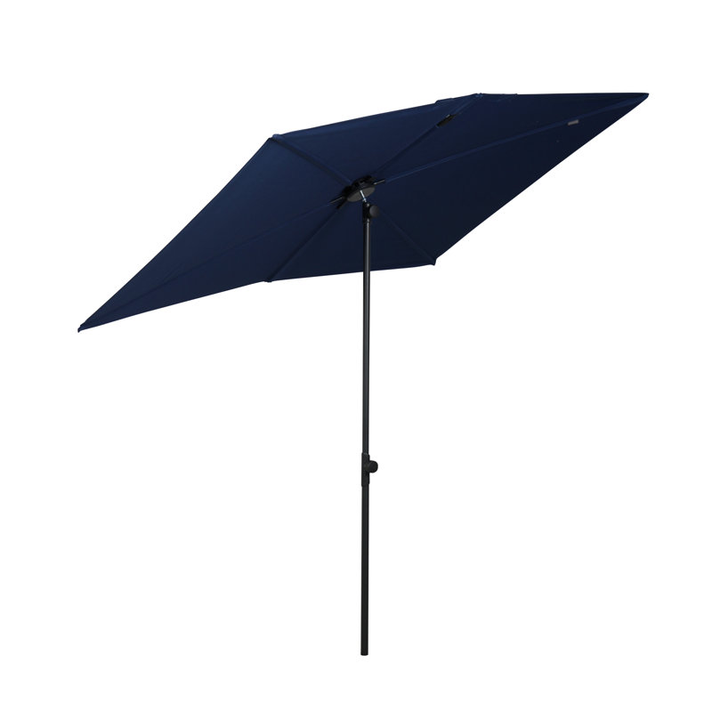 Catarina 6' x 4' Rectangular Market Umbrella, Dark Blue