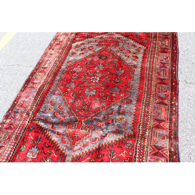 Britzy One-of-a-Kind 4'4" X 7'6" 1990s Wool Area Rug in Red